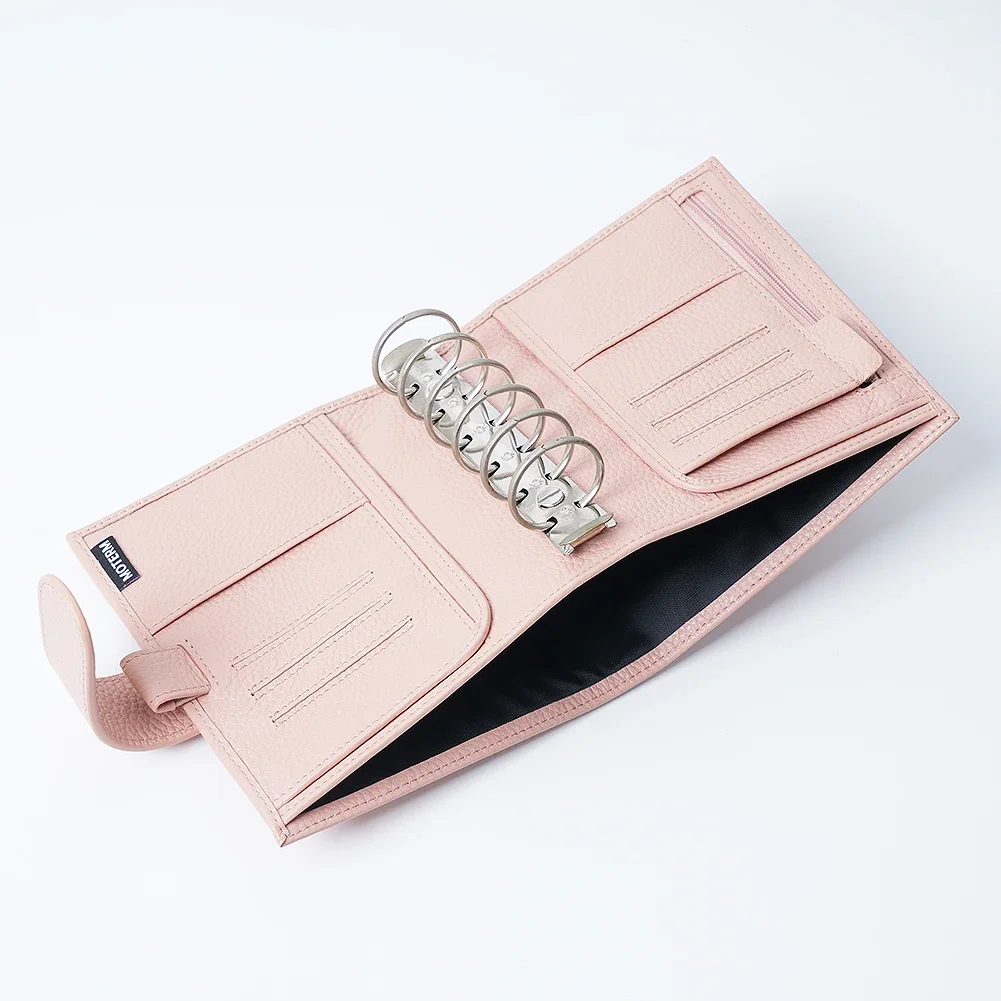 Moterm Luxe 2.0 Series Pocket Size Planner Pebbled Grain Leather A7 Notebook with 30MM Ring Mini Agenda Organizer  Diary Notepad 5