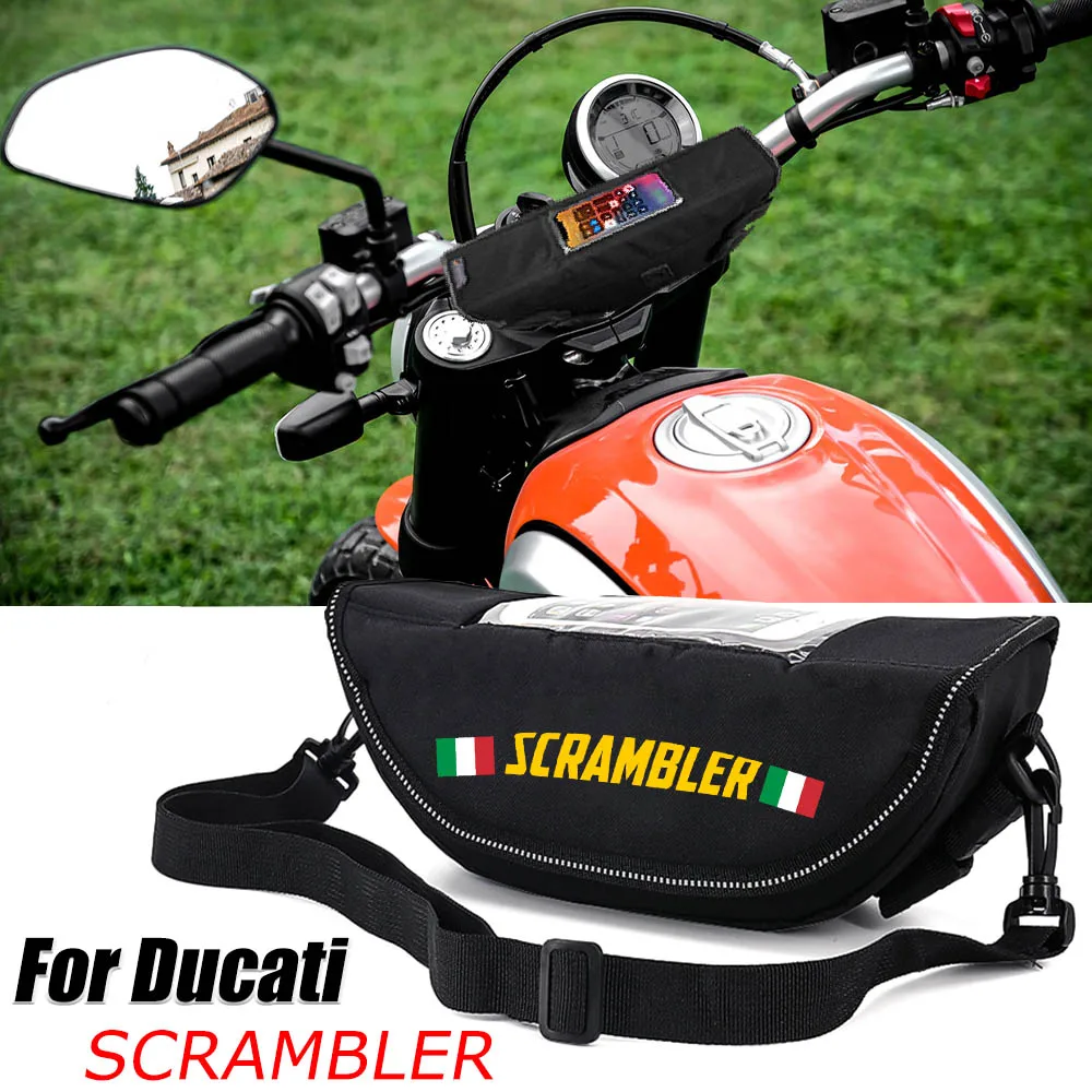 Per Ducati Scrambler1100 Ducati Scrambler400 Scrambler 800 Accessorio Moto Borsa Portaoggetti Per Manubrio Impermeabile E Antipolvere