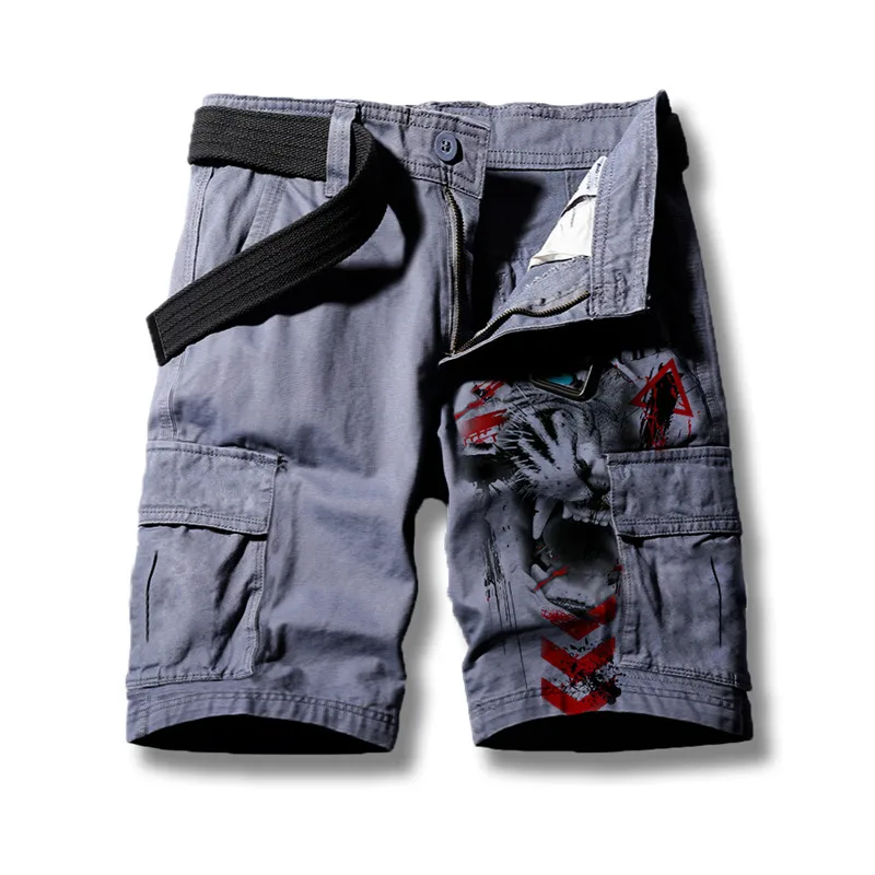 Men's Field Training Pants Military Pants Jeans Fashion Sports Pants 3D Printing Shorts Outdoor Loose Street Beachwear