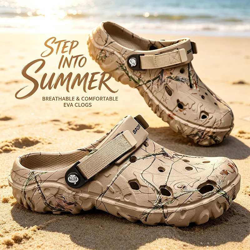 Sommer Herren Sandalen Haus- und Gartenschuhe Bequeme Leichte EVA-Hausschuhe Rutschfeste Weiche Sohle Indoor Flip-Flops Outdoor Clogs