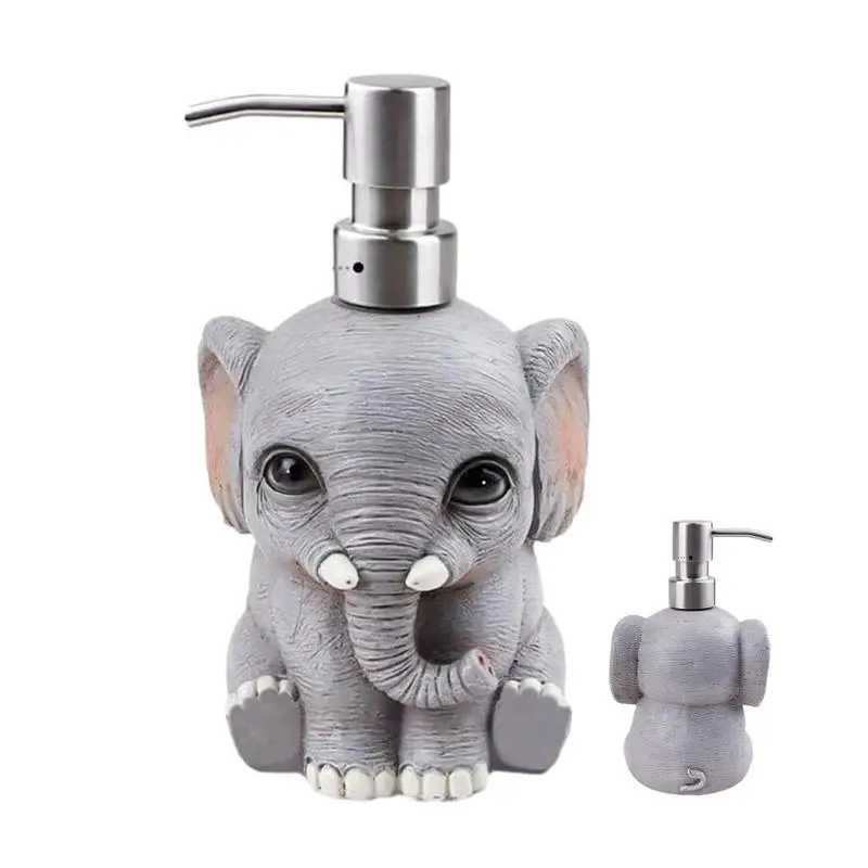 

Refillable Liquid Soap Dispenser Elephant Decorative Countertop Lotion Dispenser Dish Soap Dispenser for Bathroom Kitchen