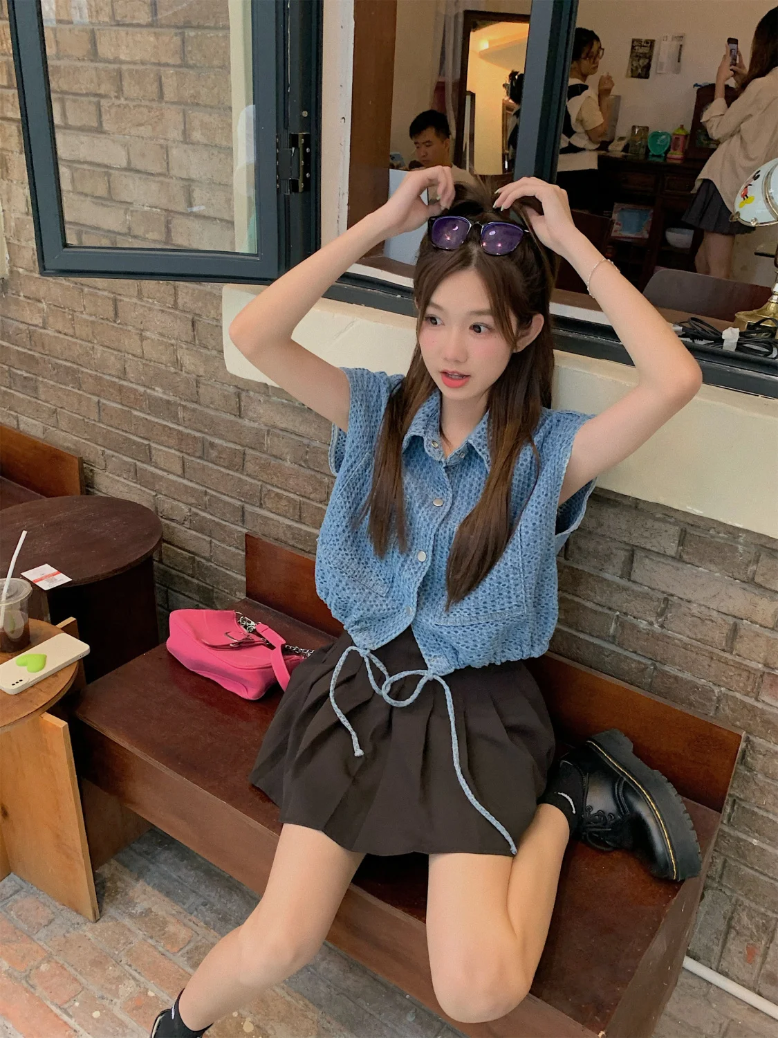 Korean Fashion Ropa Aesthetic Azul Denim Jackets Women Blue