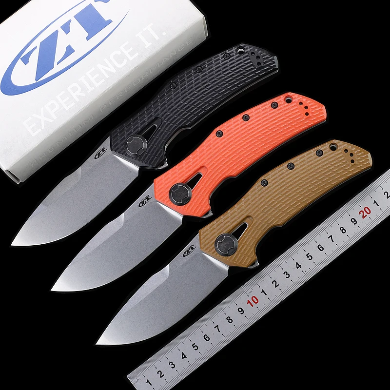 

Green thorn 0308 quick opening folding knife VG10 titanium alloy + G10 camping outdoor fruit knife utility knife EDC tool