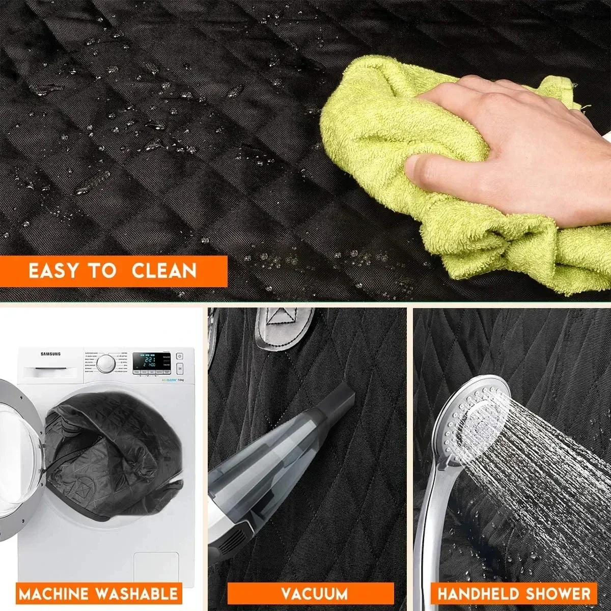 Pet Dog Car Seat Cover Travel Carrier Mattress Foldable Waterproof Non-Slip Seat Protector Mat Medium Large Safety Carrier
