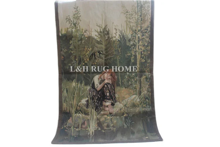 

Бесплатная доставка, 4 'x 3,5'(73x118 см), 100% шерстяной аубуссонский гобелен, гобелены ручной работы, музейная коллекция, гобелен