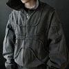 Y2K Denim Jacket American Splicing Style Gothic Vintage Trend Unisex Streetwear Punk High Street Oversized Leisure Zip Up Hoodie 5