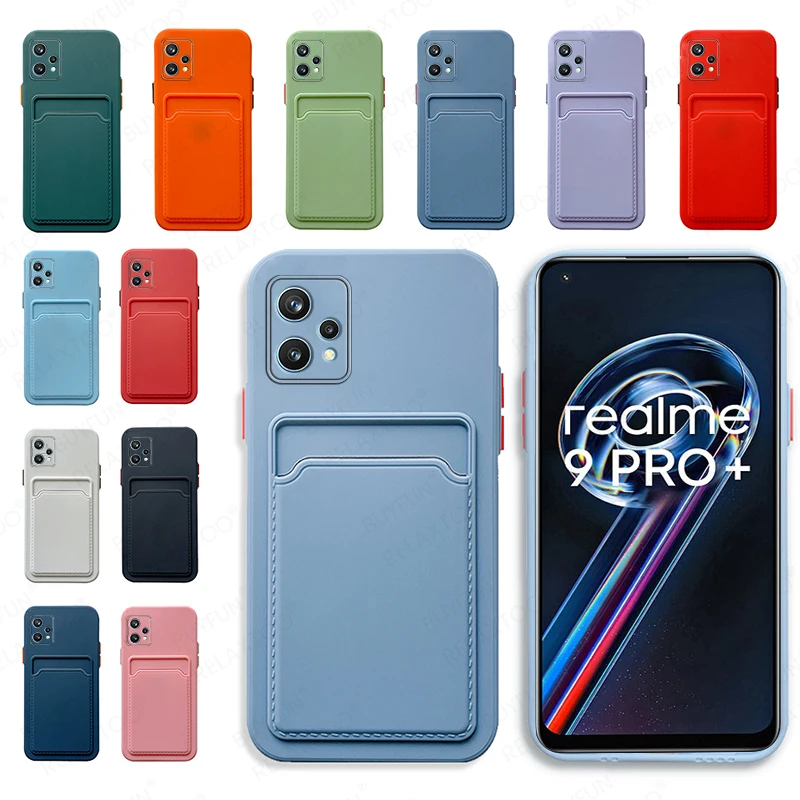 Kortelės lizdo telefono dėklas ant Oppo Realme 9 Pro Plus smūgiams atsparaus buferio, skirto Oppo Realme 9i 9Pro 9 Pro+ Cover Capa_voghion.com