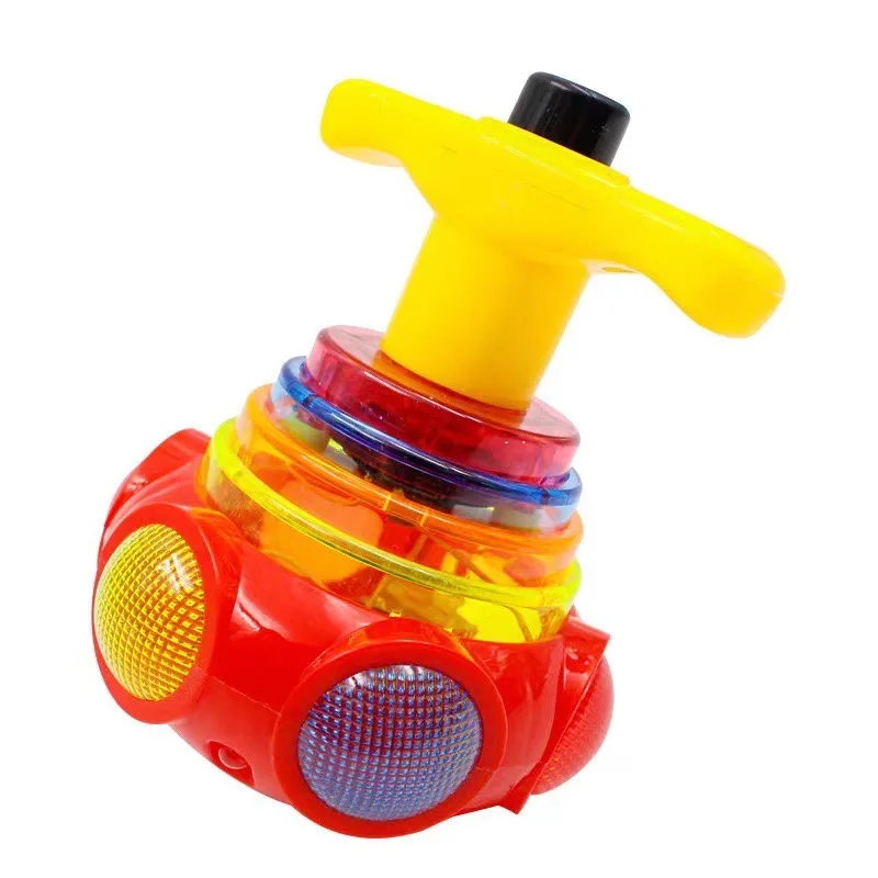 Luminous Music Rotating Gyroscope 1 PCs Random Color Outdoor Toys Colorful Lights Luminous Toys Notes