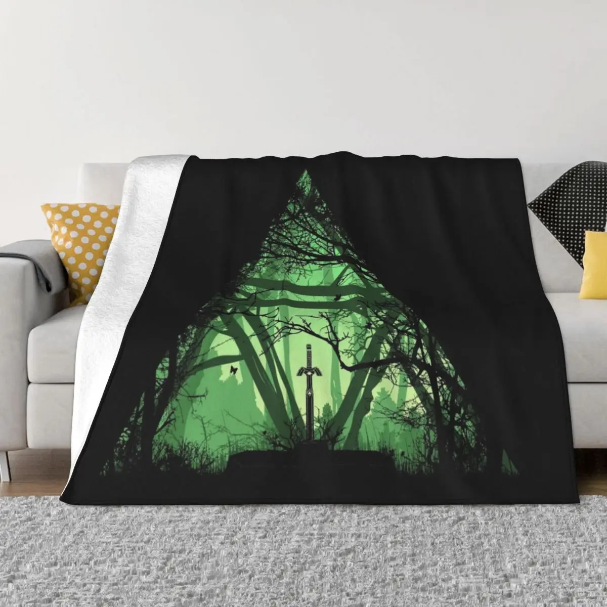 

Sword in the Forest Throw Blanket warm for winter sofa bed Blankets