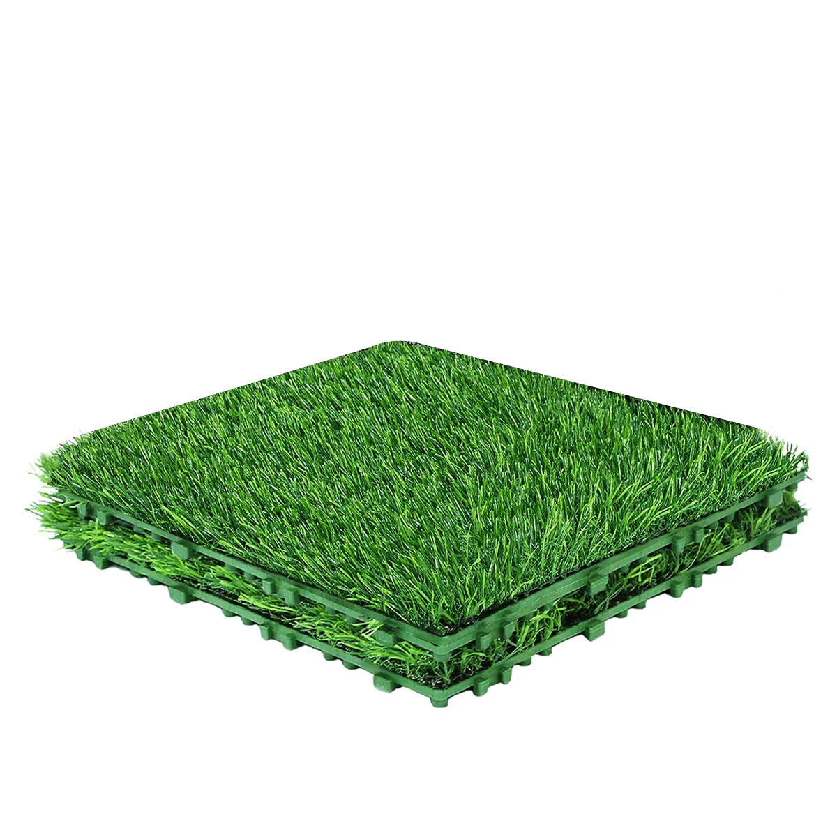 2PCS 12''x12'' Artificial Lawn Turf Tiles Interlocking Grass for Outdoor Landscaping Indoor Flooring Decor Dogs Puppy Potty Pads