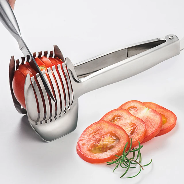 Lemons Tomatoes Slicer Non-Slip Handheld Potato Slicer Ergonomic Manual Slicing Gadget Kitchen Tools Accessories 5