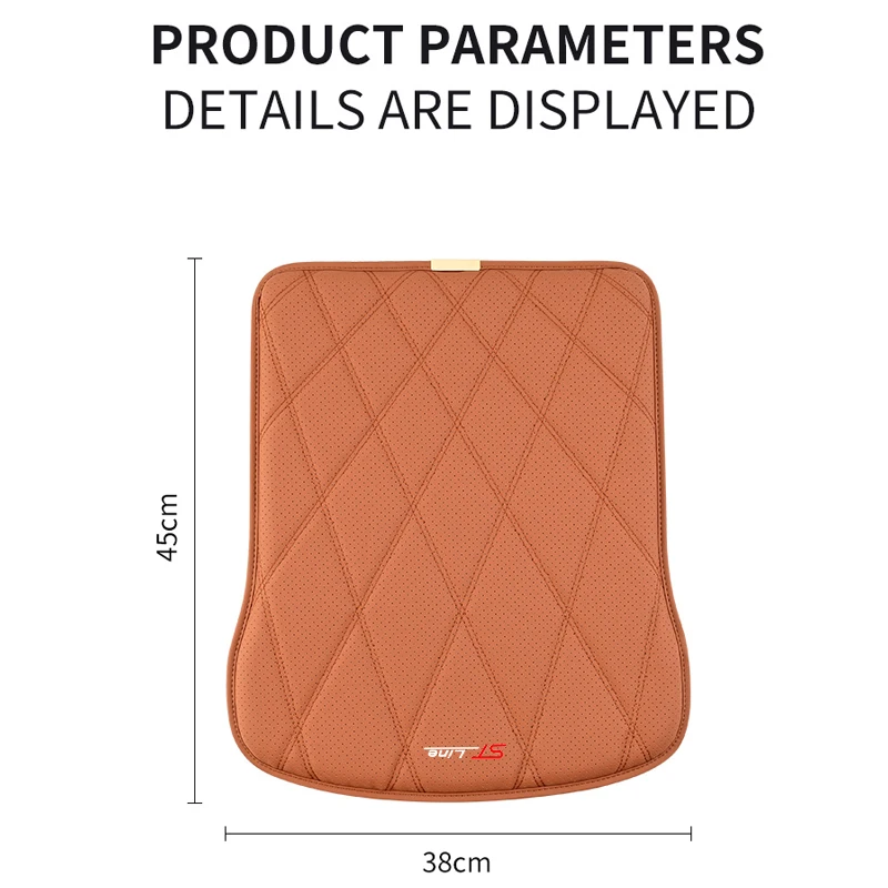 Genuine Leather Car Front Seat Cushion Anti-slip Breathable Car Seat Cushion Protective Cover For Ford Focus ST STLINE Fiesta