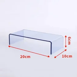Vibrant Acrylic Tiered Display Stand for Jewelry, Perfume, and Decor (Blue 20x10x6cm)