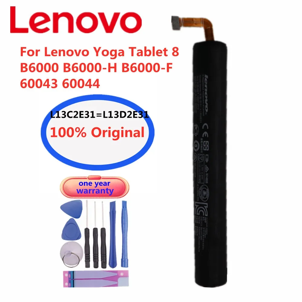 

L13C2E31 100% Оригинальный аккумулятор для планшета L13D2E31 для Lenovo Yoga Tablet 8 Tab 8 B6000 B6000-H 60044 60043 мАч батарея