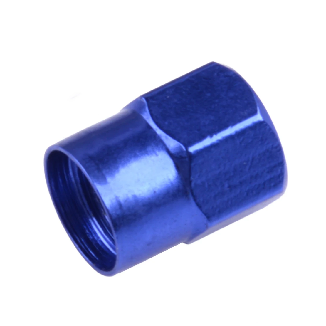 Tire Valve Caps Tire Valve Cap 4 Sets Universal Car Auto Tire Wheel Stem Air Valve Hex Caps & Sleeve Cover Blue Aluminum Alloy