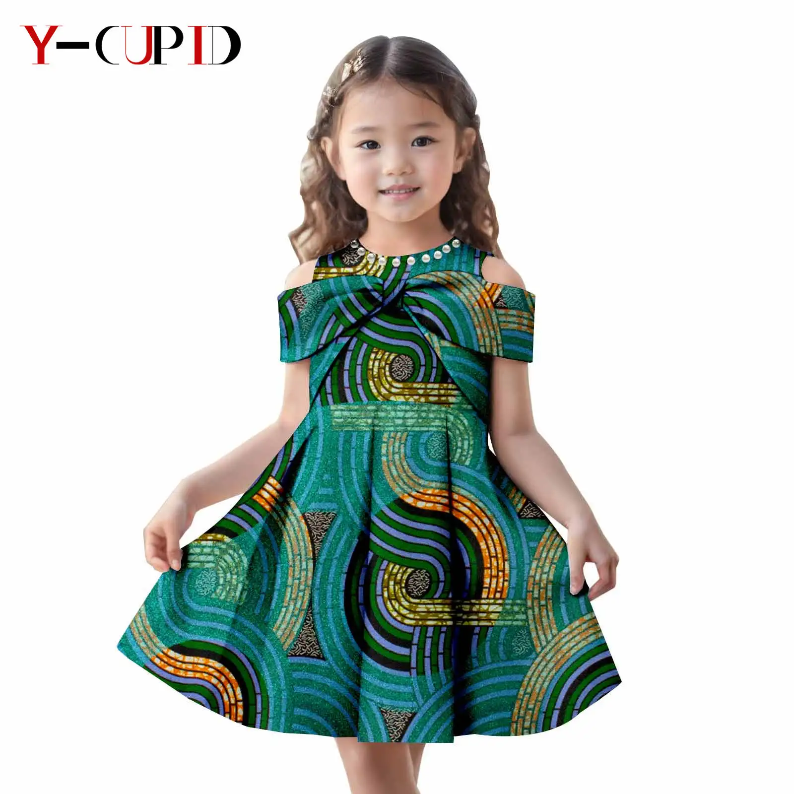 Vêtements Africains pour Enfants, Robe Bazin Riche, Tenue