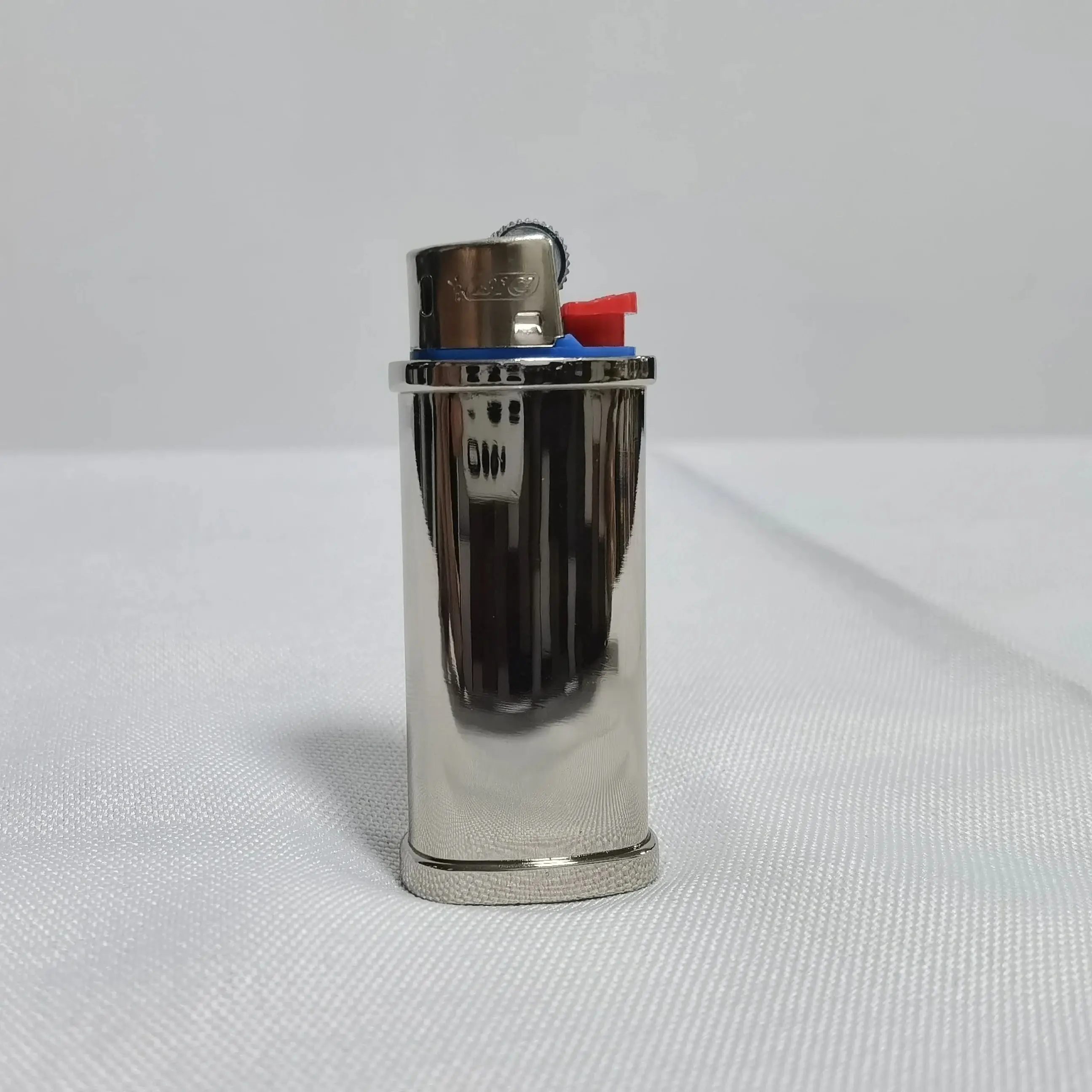 For BIC Mini J25 Shell DIY Covered With Leather Zinc Alloy Chrome Plating Decorative Outer Cover