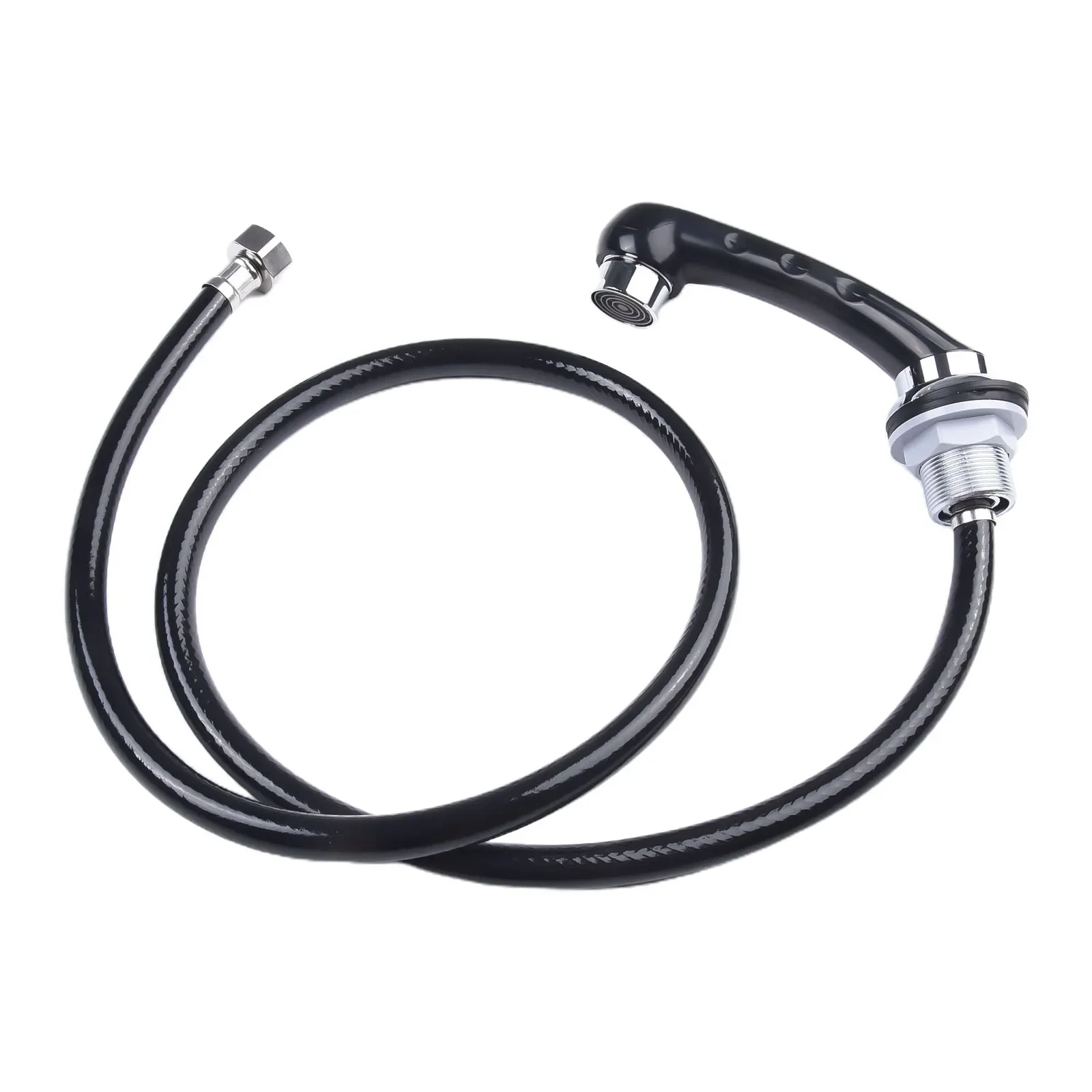 1Pc Shower Head With Hose Shampoo Bed Shower Head Salon Washbasin Hose Barber Shop Rinse Salon Black Alloy Faucet bath showerhead