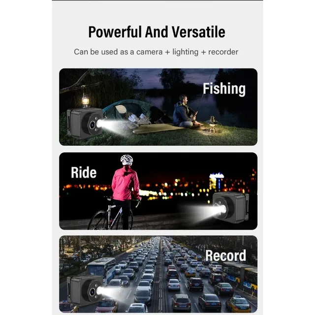 2MP Sport Action Camera Headlight First Perspective Built-in 1000mAh Battery Video Recorder Smart Wave Hand Induction Action Cam 5