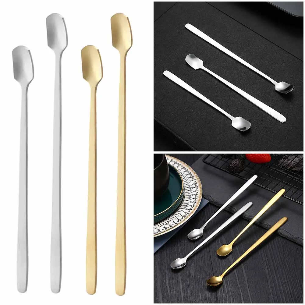 Kitchen Bar Tea Long Handle Coffee Stirrers Milk Spoon Teaspoon
