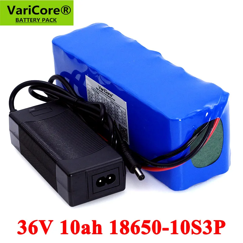 36V 10000mAh 18650 Lithium Battery pack 300W 500W 750W 20A BMS Motorcycle  Electric Car Bicycle Scooter with 42V 2A Charger