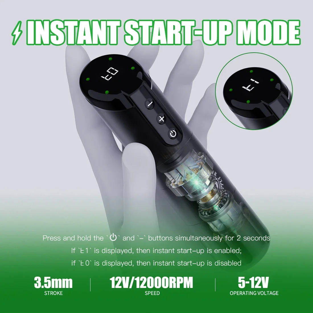 Dragonhawk X2 Wireless Tattoo Machine Pen High Capacity Battery Body Art Permanent  Accessories for Beginner Tattoo Supply 4