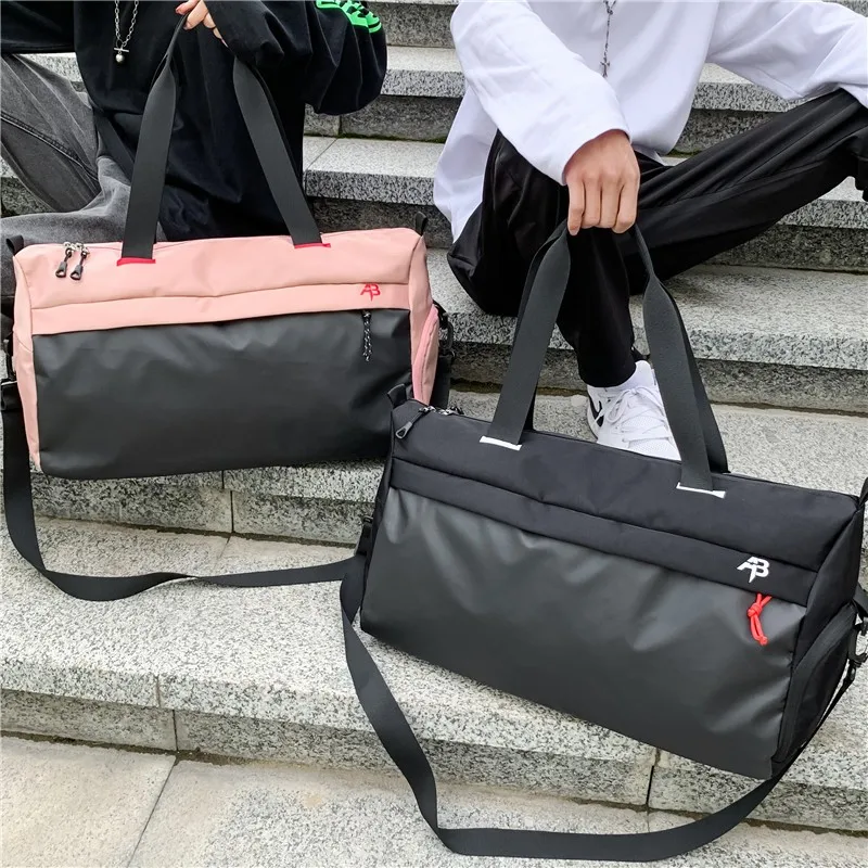 Dry and wet separation color fitness travel bag large capacity luggage separate shoe compartment sports bag