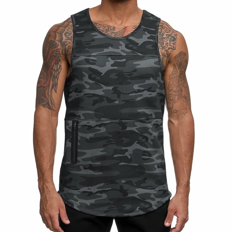 

Men Running T Shirt Fitness Tight Sleeveless Sport Vest Training Jogging Shirts Gym Sportswear Tank Top Rashgard Single Clothes