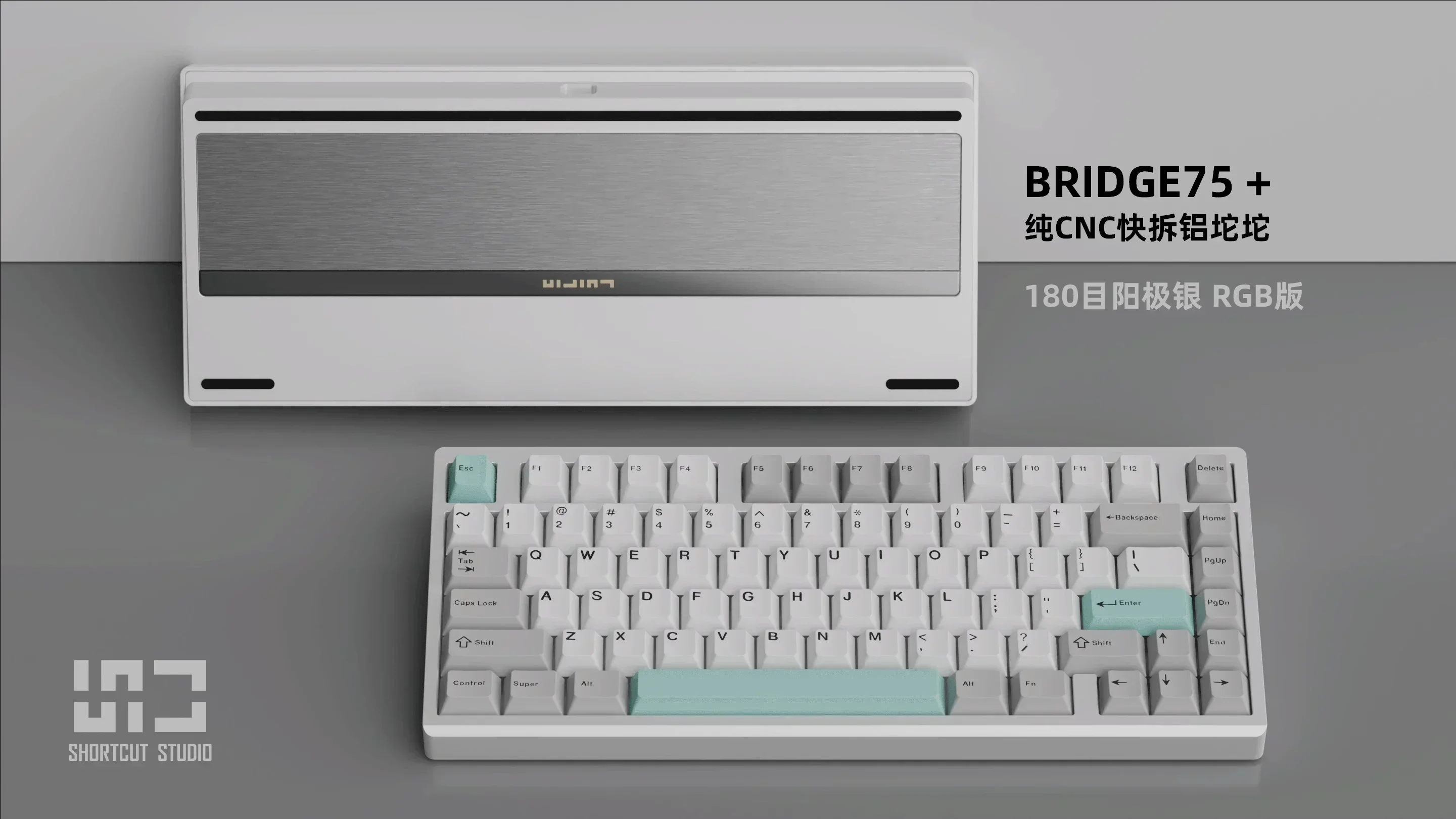 Sc Bridge75 Keyboard Wireless Mechanical Aluminium Tri Mode Rgb