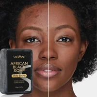 100g African Black Soap Acne Treatment Deep Cleaning Exfoliate Facial Moisturizing Skin Smoothing Face Soap for Skin Care 2