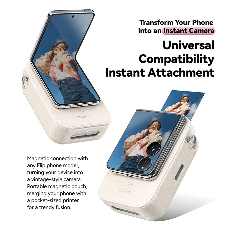 Impresora Fotográfica Instantánea TELESIN Liene X - Bluetooth, Portátil, Tecnología ZINK, Sin Tinta, Para IPhone/Android