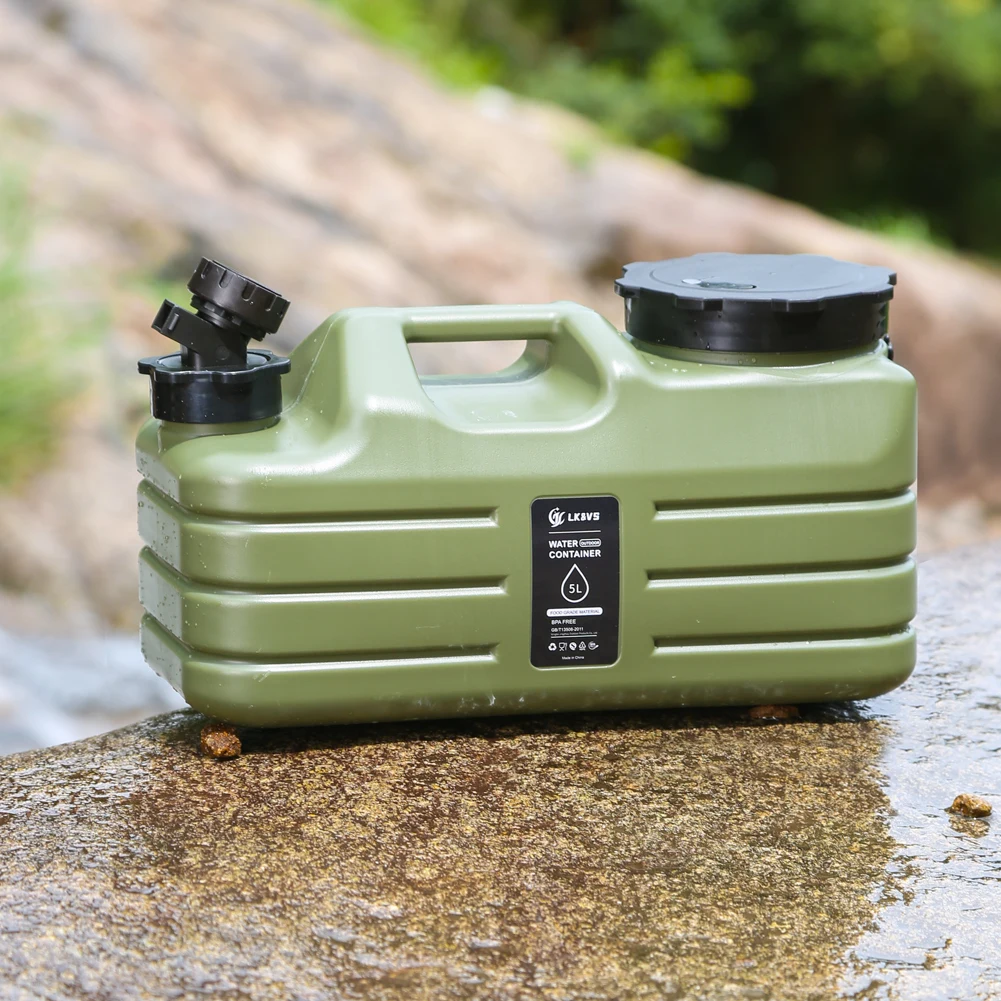 5l Camping Wasser behälter große Kapazität Outdoor Wassereimer tragbare Auto Wassertank mit Wasserhahn für Camping Kochen Picknick – Detail 2