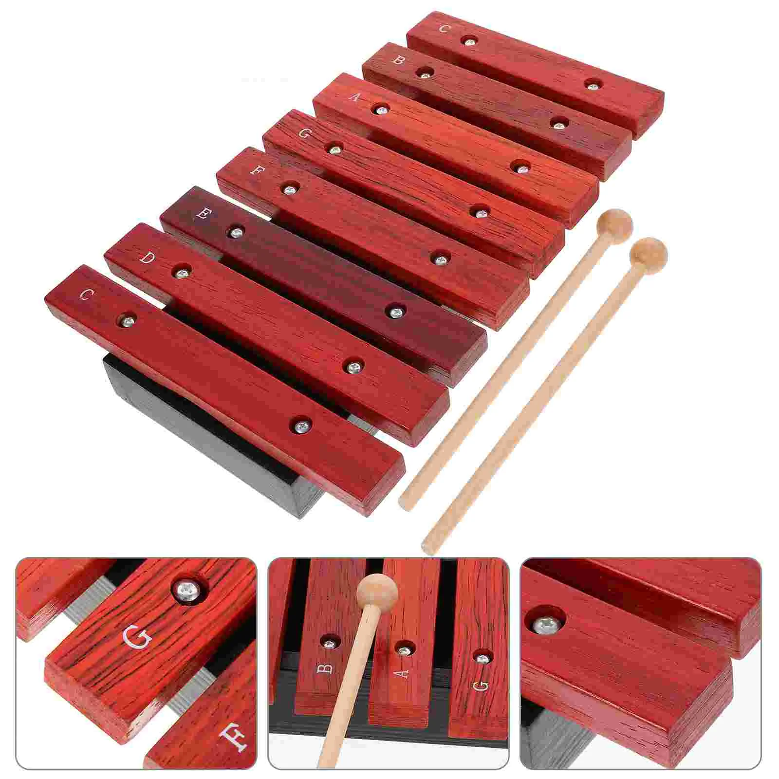 

Eight-note Piano Kids Wood Xylophone Musical Instruments Hand Knocking Toy