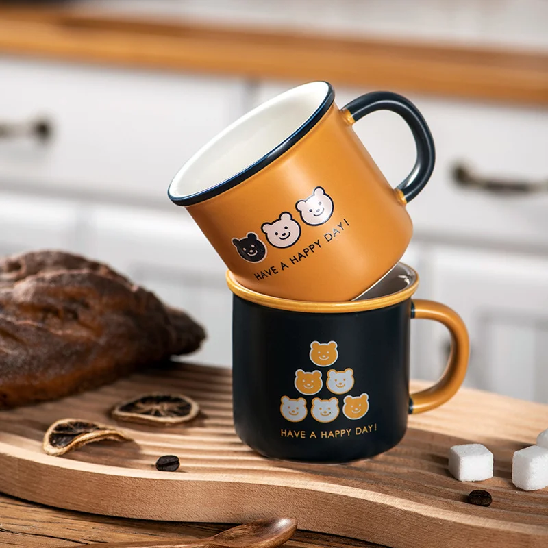 

Mug with High Face Value, Creative Cup with Lid, Ceramic Cup, Office Drinking Cup, Coffee Cup, Milk Cup