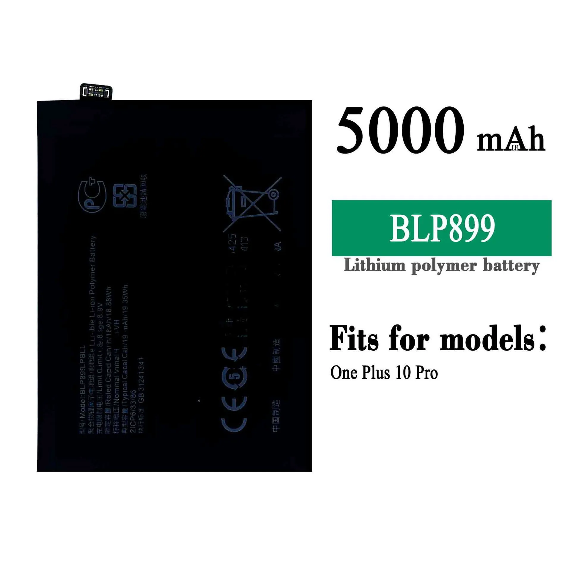 Batterie 5800 MAh Pour OnePlus 10 Pro – Rechange Compatible BLP899, Avec Kit Outils