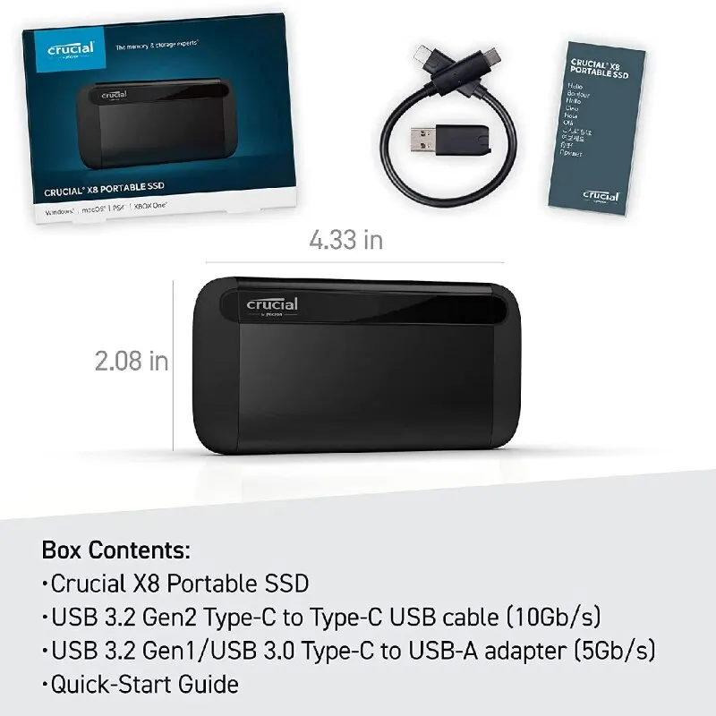 ߿ X8 1 ׶Ʈ 2 ׶Ʈ ޴ SSD ִ 1050 ްƮ/ USB 3.2 -C ܺ ָ Ʈ ̺ X6 500G 4T ӵ 800 ްƮ/ 丮 ̺