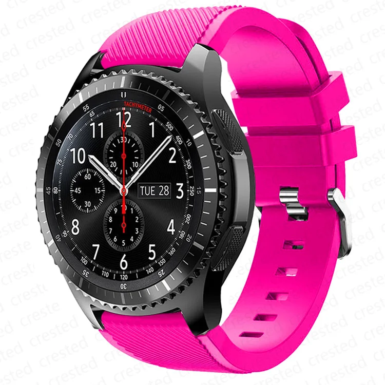Silicone Sports Watch Strap, 20mm/22mm Adjustable Band