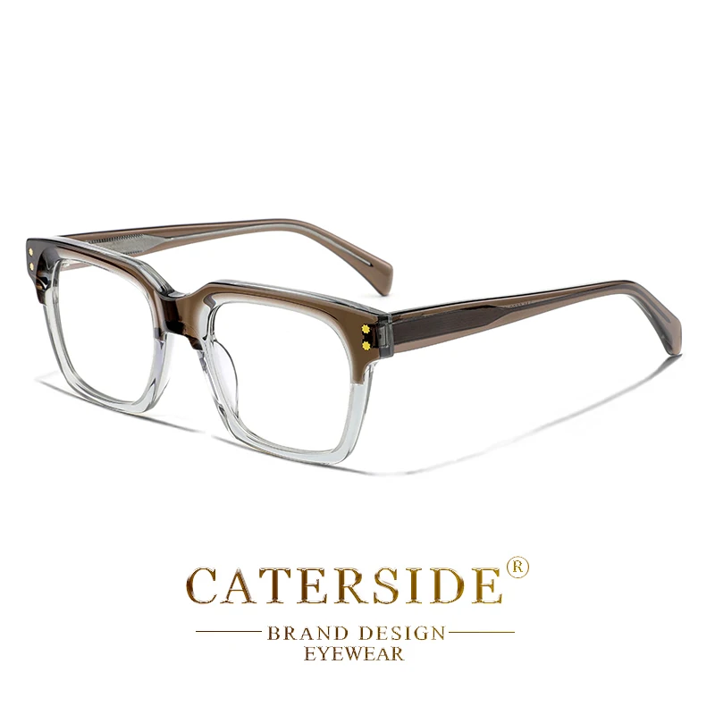 CATERSIDE Minimalistischer Herren-Acetat-Rahmen, hochwertiges Markendesign, modischer optischer Rahmen, dekorative Damenbrille für den täglichen Gebrauch – Detail 7