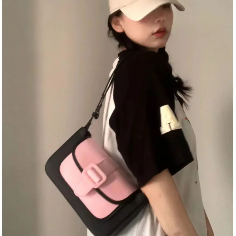 JIAERDI Sweet Cute Y2k Handbag Wallet Women 2025 New Hot Girls Patchwork Pink Messenger Bag Female Retro Casual Crossbody Bags