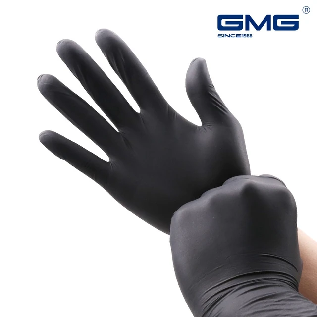 Gants de cuisine imperméables en Nitrile de qualité alimentaire, plus  épais, en Nitrile noir, en poudre, sans Latex, jetables pour les examens -  AliExpress