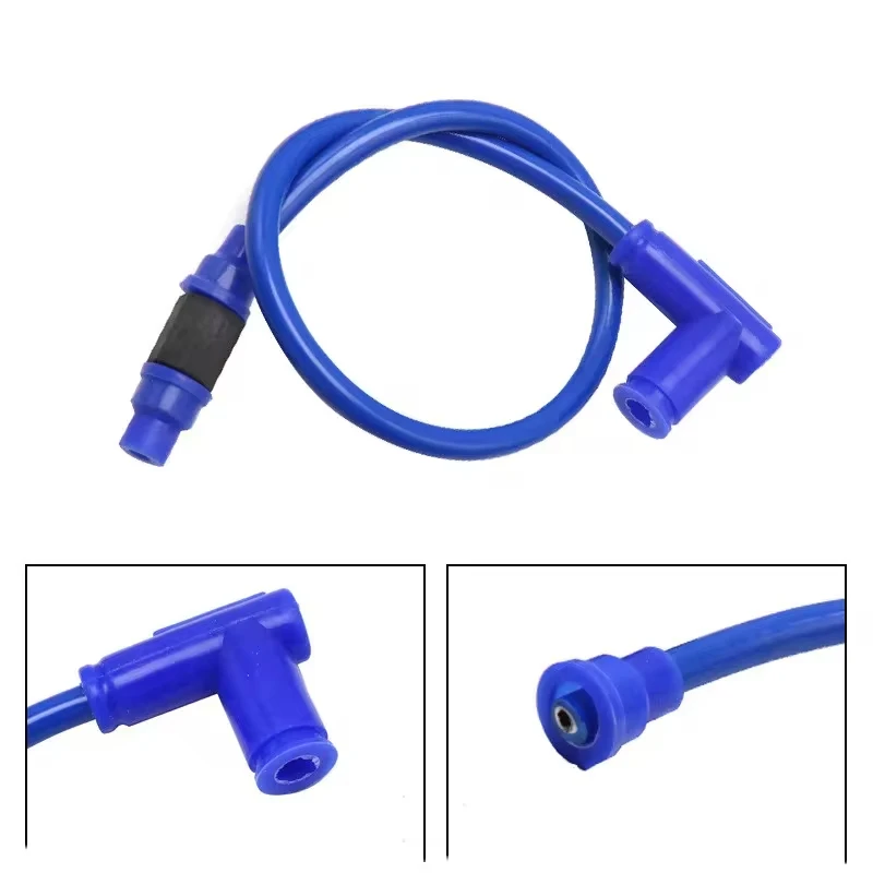 Universal Motorcycle Ignition Coil Spark Plug Iridium Power Cable for Dirt Bike Go Kart ATV Scooter Moped Yamaha Kawasaki