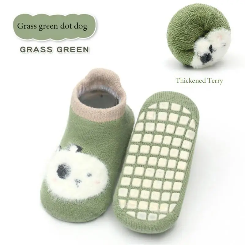 Breathable Socks Thickened In Winter Breathable Wool Loop Trampoline Socks Trend Pregnancy And Baby Toddler Anti-slip Soft