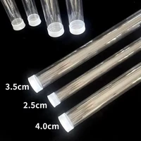 10PCS Naxilai Transparent Clear Plastic Small Empty Storage Tubes wall thickness 0.5mm packaging plastic round tube hollow tube 2