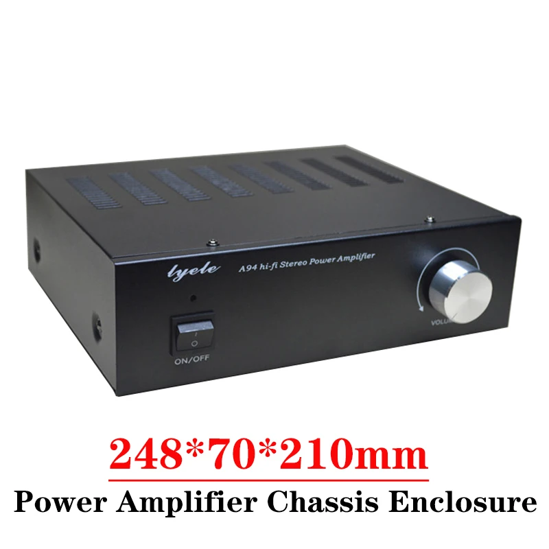 255*214*73mm Power Amplifier Chassis Enclosure Tone Treble Midrange
