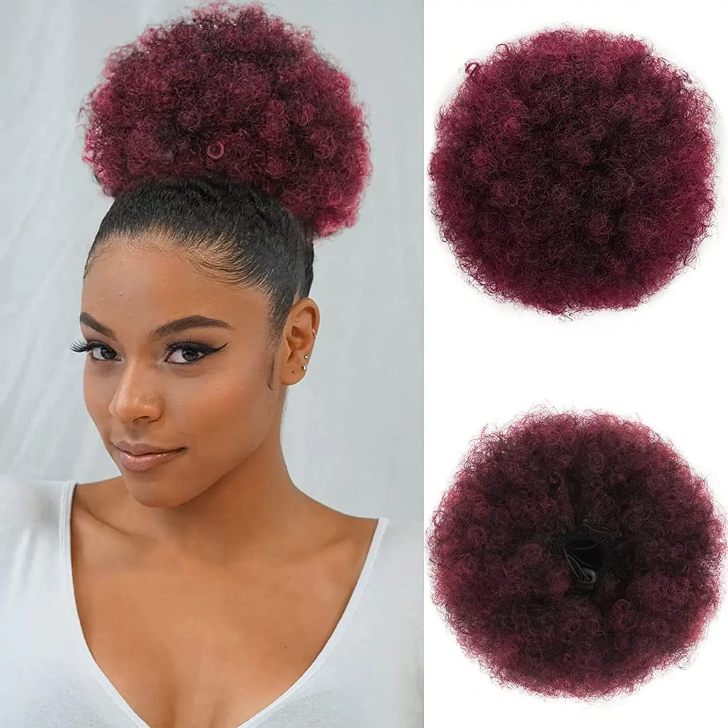 Synthetic Afro Puff Drawstring Ponytail Extension