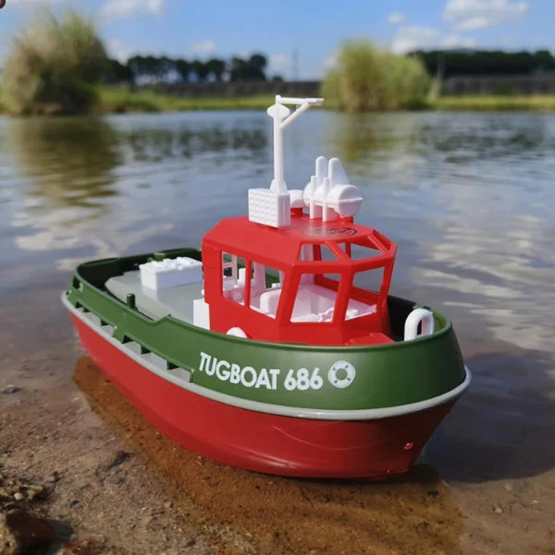 Bateau RC Remorqueur 1:72 – Jouet Télécommandé Étanche