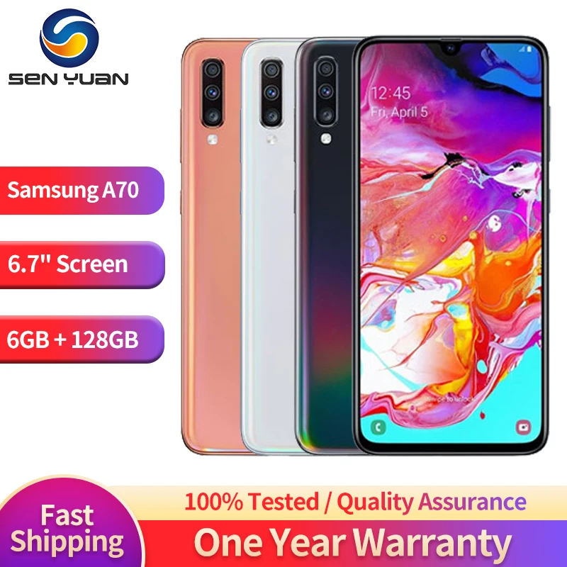 Original Samsung Galaxy A70 A705u 4g Mobile Phone 6.7'' 6gb Ram 128gb ...