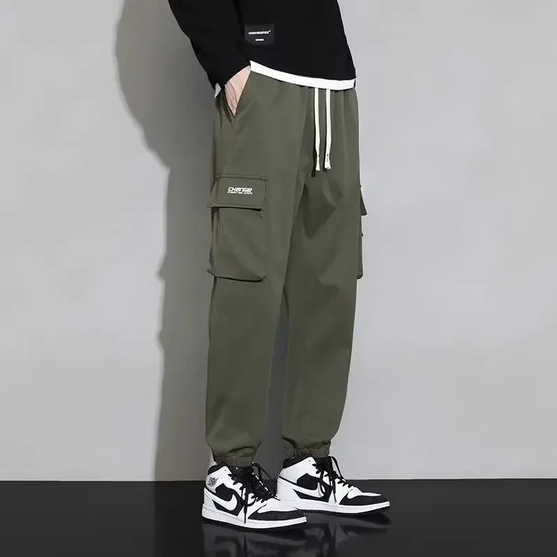 Description Picture 3 of itemCasual Pants Men's trend line of loose-fitting overalls pants leggings sports pants