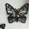 Wood Craft Black Butterfly Hollow Candlestick Wall Storage Shelf Home Study Bedroom Wall Pendant Decoration Housewarming Gift - Image 3
