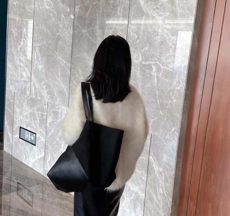 2024 Trend Suede Women Top-Handle Handbag High Quality Tote Purse Large Capacity Commuting Shoulder Bag Solid Casual Satchel Bag